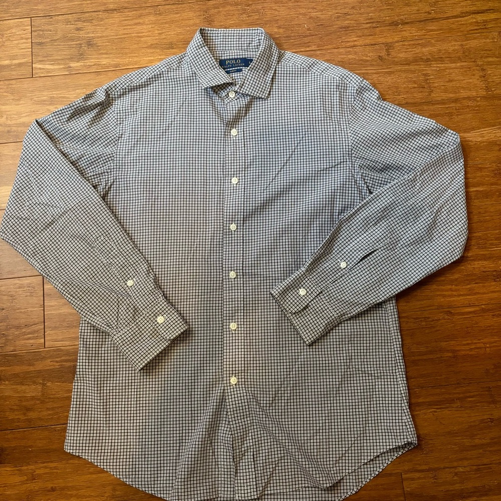 Polo Ralph Lauren Men’s Slim Fit Plaid Button Down Shirt L Large EUC